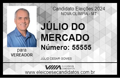 Candidato JÚLIO DO MERCADO 2024 - NOVA OLÍMPIA - Eleições