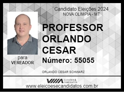 Candidato PROFESSOR ORLANDO CESAR 2024 - NOVA OLÍMPIA - Eleições