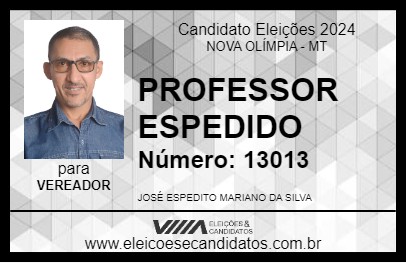 Candidato PROFESSOR ESPEDITO 2024 - NOVA OLÍMPIA - Eleições