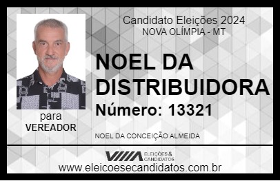 Candidato NOEL DA DISTRIBUIDORA 2024 - NOVA OLÍMPIA - Eleições