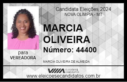 Candidato MARCIA OLIVEIRA 2024 - NOVA OLÍMPIA - Eleições