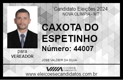 Candidato CAXOTA DO ESPETINHO 2024 - NOVA OLÍMPIA - Eleições