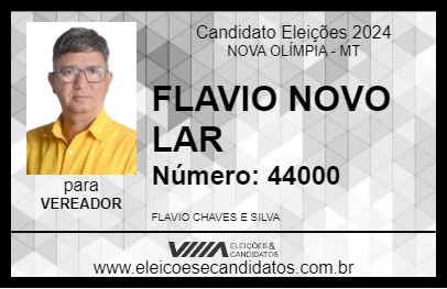 Candidato FLAVIO NOVO LAR 2024 - NOVA OLÍMPIA - Eleições