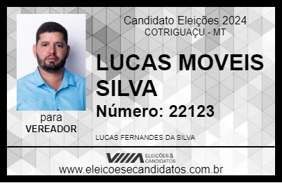 Candidato LUCAS MOVEIS SILVA 2024 - COTRIGUAÇU - Eleições