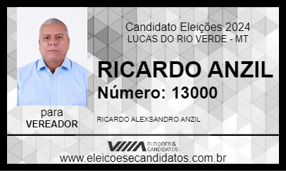 Candidato RICARDO ANZIL 2024 - LUCAS DO RIO VERDE - Eleições