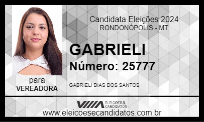 Candidato GABRIELI 2024 - RONDONÓPOLIS - Eleições