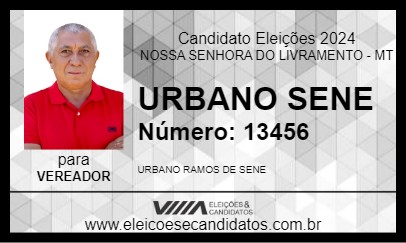 Candidato URBANO SENE 2024 - NOSSA SENHORA DO LIVRAMENTO - Eleições