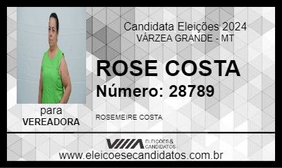 Candidato ROSE COSTA 2024 - VÁRZEA GRANDE - Eleições