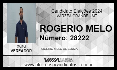 Candidato ROGERIO MELO 2024 - VÁRZEA GRANDE - Eleições