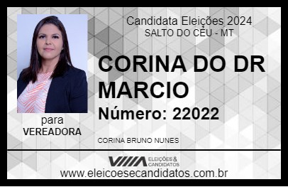 Candidato CORINA DO DR MARCIO 2024 - SALTO DO CÉU - Eleições