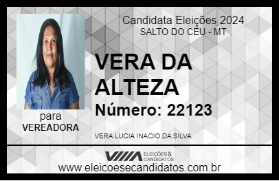 Candidato VERA DA ALTEZA 2024 - SALTO DO CÉU - Eleições