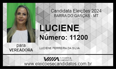 Candidato LUCIENE 2024 - BARRA DO GARÇAS - Eleições