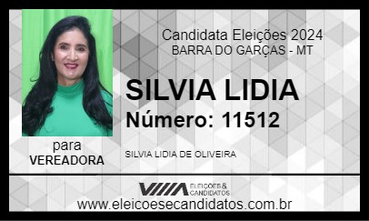 Candidato SILVIA LIDIA 2024 - BARRA DO GARÇAS - Eleições