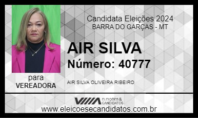 Candidato AIR SILVA 2024 - BARRA DO GARÇAS - Eleições