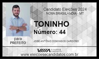 Candidato TONINHO 2024 - NOVA BRASILÂNDIA - Eleições