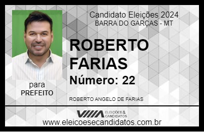 Candidato ROBERTO FARIAS 2024 - BARRA DO GARÇAS - Eleições