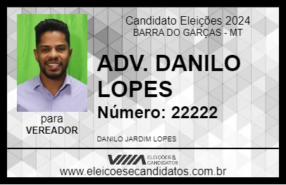 Candidato DR. DANILO LOPES 2024 - BARRA DO GARÇAS - Eleições