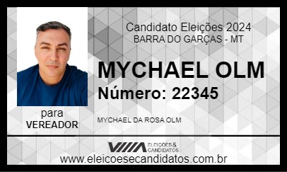 Candidato MYCHAEL OLM 2024 - BARRA DO GARÇAS - Eleições