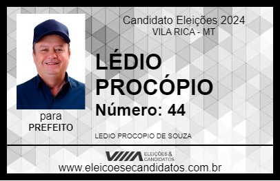 Candidato LÉDIO PROCÓPIO 2024 - VILA RICA - Eleições