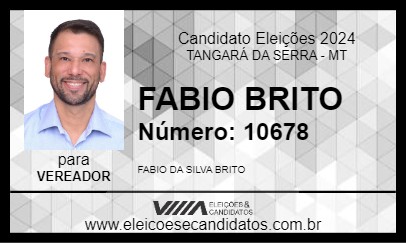 Candidato FABIO BRITO 2024 - TANGARÁ DA SERRA - Eleições