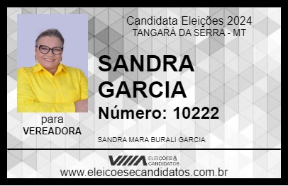 Candidato SANDRA GARCIA 2024 - TANGARÁ DA SERRA - Eleições