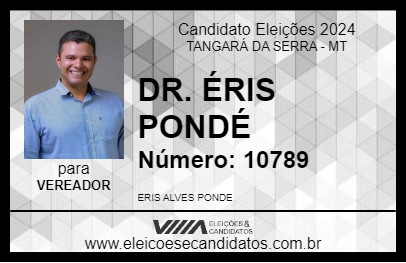 Candidato DR. ÉRIS PONDÉ 2024 - TANGARÁ DA SERRA - Eleições