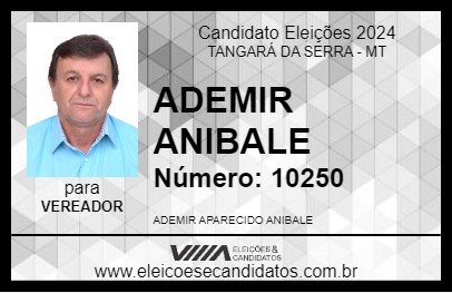 Candidato ADEMIR ANIBALE 2024 - TANGARÁ DA SERRA - Eleições