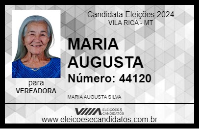 Candidato MARIA AUGUSTA 2024 - VILA RICA - Eleições