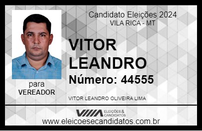 Candidato VITOR LEANDRO 2024 - VILA RICA - Eleições