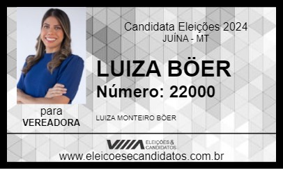 Candidato LUIZA BÖER 2024 - JUÍNA - Eleições