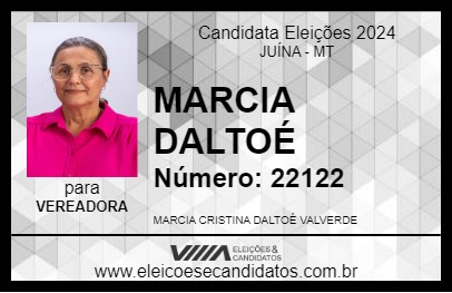 Candidato MARCIA DALTOÉ 2024 - JUÍNA - Eleições