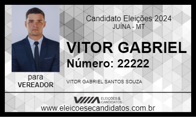 Candidato VITOR GABRIEL 2024 - JUÍNA - Eleições