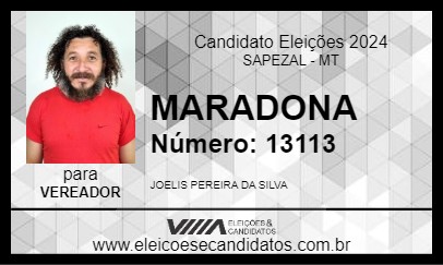 Candidato MARADONA 2024 - SAPEZAL - Eleições