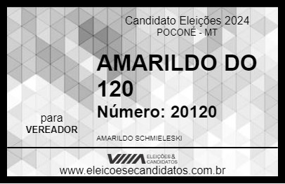 Candidato AMARILDO DO 120 2024 - POCONÉ - Eleições