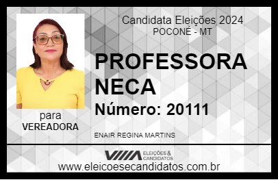 Candidato PROFESSORA NECA 2024 - POCONÉ - Eleições