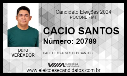 Candidato CACIO SANTOS 2024 - POCONÉ - Eleições