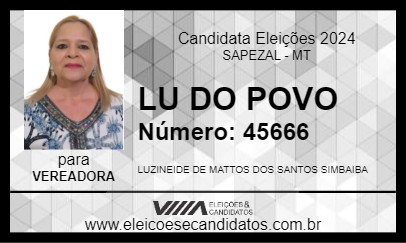 Candidato LU DO POVO 2024 - SAPEZAL - Eleições