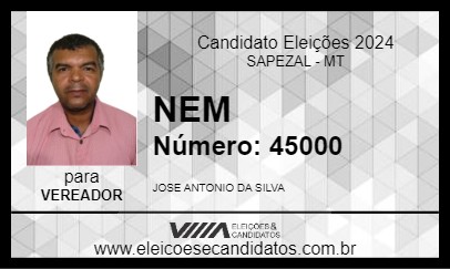 Candidato NEM 2024 - SAPEZAL - Eleições