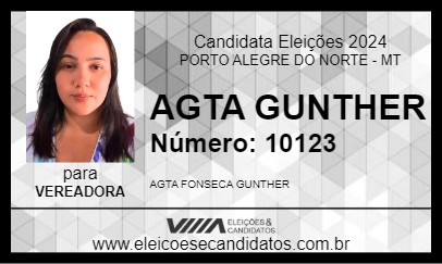 Candidato AGTA GUNTHER 2024 - PORTO ALEGRE DO NORTE - Eleições