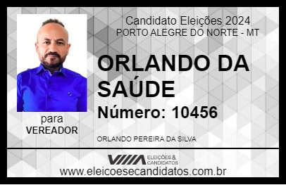 Candidato ORLANDO DA SAÚDE 2024 - PORTO ALEGRE DO NORTE - Eleições