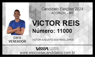 Candidato VICTOR REIS 2024 - ACORIZAL - Eleições