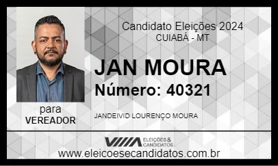 Candidato JAN MOURA 2024 - CUIABÁ - Eleições