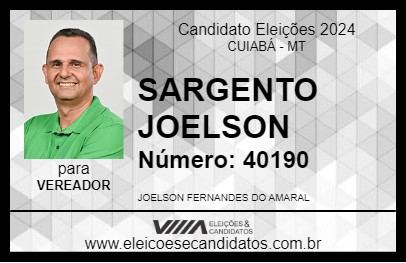 Candidato SARGENTO JOELSON 2024 - CUIABÁ - Eleições