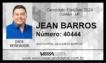 Candidato JEAN BARROS 2024 - CUIABÁ - Eleições