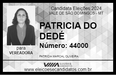 Candidato PATRICIA DO DEDÉ 2024 - VALE DE SÃO DOMINGOS - Eleições