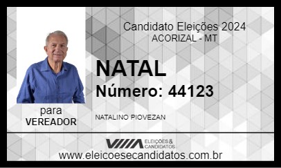 Candidato NATAL 2024 - ACORIZAL - Eleições