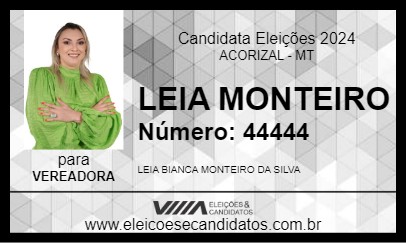 Candidato LEIA MONTEIRO 2024 - ACORIZAL - Eleições