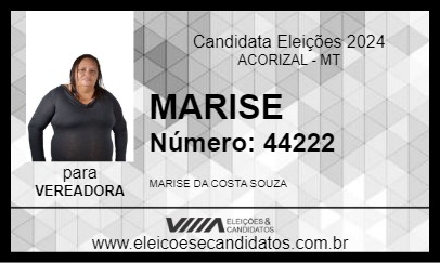 Candidato MARISE 2024 - ACORIZAL - Eleições