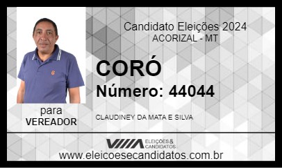 Candidato CORÓ 2024 - ACORIZAL - Eleições