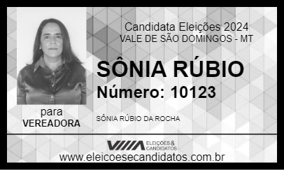 Candidato SÔNIA RÚBIO 2024 - VALE DE SÃO DOMINGOS - Eleições